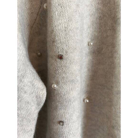 Women's Draper James XXL All Over Embellished Sweater Gray - Picture 4 of 9